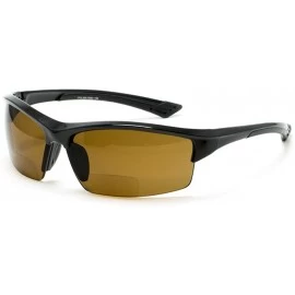 Sport Polarized Bifocal Reading Sunglasses Sport Men and Women (Strength +1.50) - Black Frame / Brown Lens - CD18CY54DDZ $60.71