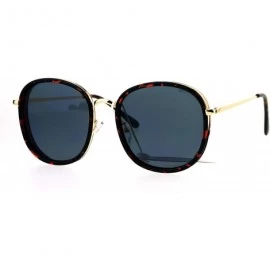 Square Retro Modern Fashion Sunglasses Womens Vintage Round Square Shades UV 400 - Tortoise - CH185RX7XLQ $11.13