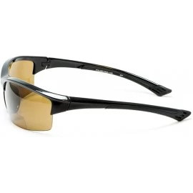 Sport Polarized Bifocal Reading Sunglasses Sport Men and Women (Strength +1.50) - Black Frame / Brown Lens - CD18CY54DDZ $60.71