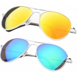 Aviator Gift Set of 2 Fashion Aviator Sunglasses - CG11PG69EM5 $8.29