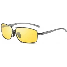 Oversized Womens Sunglasses Glasses Polarized Lens Wellington Sunglasses Pouch Cross Set Unisex Glasses - Sliver+yellow - CR1...