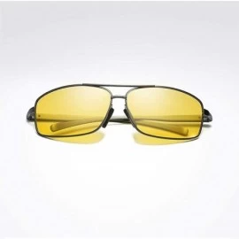 Oversized Womens Sunglasses Glasses Polarized Lens Wellington Sunglasses Pouch Cross Set Unisex Glasses - Sliver+yellow - CR1...