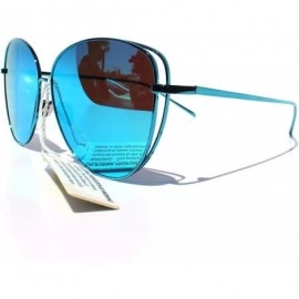 Oversized SIMPLE Oversized Cat Eye Style Fashion Sunglasses for Women - Blue - C118ZCNSTY3 $12.77