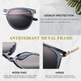 Sport Polarized Sunglasses Protection Lightweight - Rectangular Transparent Frame / Blue Lens - CL1902ZTR4C $22.10