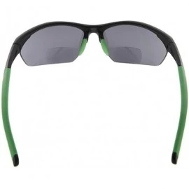 Rimless Retro Mens Womens Sports Half-Rimless Bifocal Sunglasses Black Frame/Green Arm+2.50 - Black Frame/Green Arm - CV189X5...