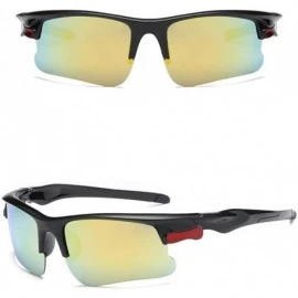 Rectangular Polarized Sunglasses for Men Women Mirrored Eyewear Sun Shades Glasses Outdoor Sports Glasses - Beige - C818X6GKR...