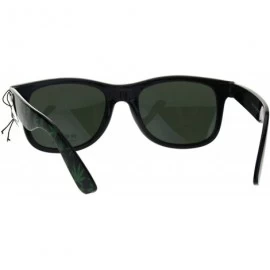 Rectangular Mens Marijuana Leaf Pot Head Stoner Horn Rim Plastic Sunglasses - Green - CQ1875OK8U3 $19.90