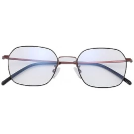 Aviator Unisex metal eyeglass frame - classic round fashion flat mirror - A - CS18RY7CZSQ $55.07