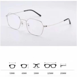 Aviator Unisex metal eyeglass frame - classic round fashion flat mirror - A - CS18RY7CZSQ $84.29