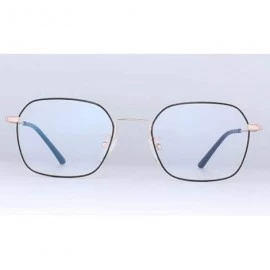 Aviator Unisex metal eyeglass frame - classic round fashion flat mirror - A - CS18RY7CZSQ $55.07