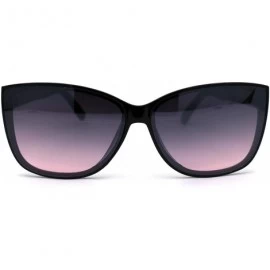 Butterfly Womens 90s Glitter Visor Butterfly Chic Cat Eye Retro Sunglasses - Black Gunmetal Pink - CP196QA27R4 $10.20