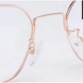 Aviator Unisex metal eyeglass frame - classic round fashion flat mirror - A - CS18RY7CZSQ $55.07