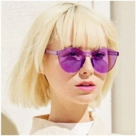 Round Unisex Fashion Candy Colors Round Outdoor Sunglasses Sunglasses - White Purple - CI199S5RCOD $14.86