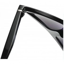 Round Retro big box sunglasses unisex trend round face sunglasses Siamese sunglasses - Black - CG18RKEAZE9 $14.63