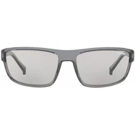 Sport Men's An4259 Borrow Rectangular Sunglasses - Transparent Grey/Light Grey - CA18R4IM38R $81.67