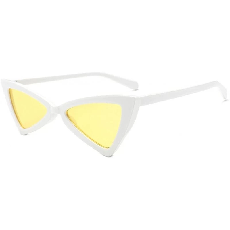 Goggle Women Vintage Cateye Frame Shades Acetate Frame UV Glasses Shades Acetate Frame Sunglasses - A - CW18DGLW2D3 $17.85