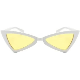 Goggle Women Vintage Cateye Frame Shades Acetate Frame UV Glasses Shades Acetate Frame Sunglasses - A - CW18DGLW2D3 $17.85