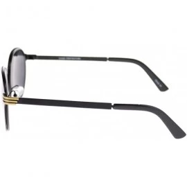 Oval Unisex Vintage Style Metal Frame Keyhole Retro Fashion Designer Sunglasses - Black Orange - CG11PBDN1IV $8.98