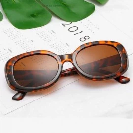 Oversized Vintage Rectangle Sunglasses Women Brand Designer Oversized BAOWEN As Picture - Red Red - C018YZTHTOH $11.33