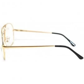 Aviator Vintage Aviator Eyeglasses Metal Frames Clear Lens Glasses Non-prescription - Gold 68121 - CC18LXT96DZ $24.83