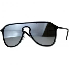 Aviator Designer Style Sunglasses Unisex Retro Keyhole Aviators Mirror Lens - Black (Silver Mirror) - C918E7ZS8Y3 $14.53