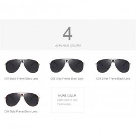 Oversized HD Polarized Aluminum Sunglasses Luxury Shades Shield Series S8086 - Gray - CF12ILSGYQD $20.83