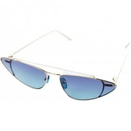 Cat Eye Micro Metal Ombre Cat Eye Sunglasses - Blue - CF199QDSXGC $14.97
