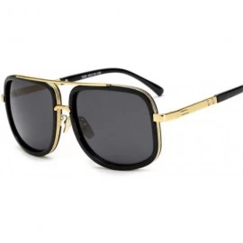 Semi-rimless Oversized Men Sunglasses Luxury Women Sun Glasses Square Retro - C9 - CQ194O7294L $47.08