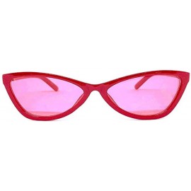 Rectangular Rectangle Fashion Sunglasses Rectangular Designer - Red - C718OIHH49K $8.25