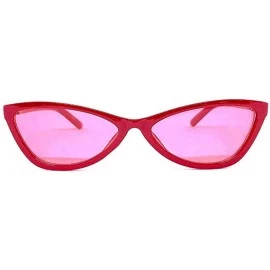 Rectangular Rectangle Fashion Sunglasses Rectangular Designer - Red - C718OIHH49K $16.94