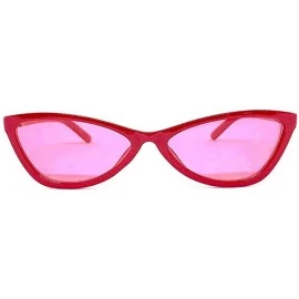 Rectangular Rectangle Fashion Sunglasses Rectangular Designer - Red - C718OIHH49K $8.25