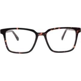 Rectangular Men's Wood Glasses Polarized Myopia Sunglasases-PJ9013 - Demi - CB18Z2ME334 $43.34