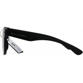 Square Biohazard Sunglasses Unisex Fashion Rims Behind Lens Square Frame - Black - CK188Z37EUZ $9.68
