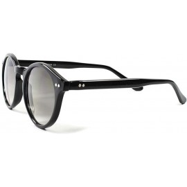 Round Classic Vintage Retro Keyhole Hipster Mens Womens Stylish Round Sunglasses - Black - CV189AMZOT0 $36.10