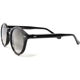 Round Classic Vintage Retro Keyhole Hipster Mens Womens Stylish Round Sunglasses - Black - CV189AMZOT0 $19.47