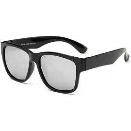 Oval Vintage Unisex Polarized Hippie Sun Glasses For Men Women Frame Mirrored Flat Lens Sunglasses UV400 - CZ194ICXOD7 $8.05