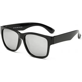Oval Vintage Unisex Polarized Hippie Sun Glasses For Men Women Frame Mirrored Flat Lens Sunglasses UV400 - CZ194ICXOD7 $17.49