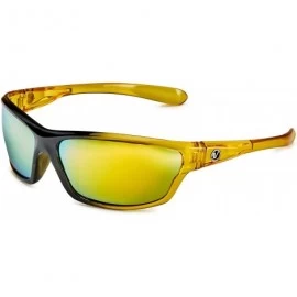 Goggle Polarized Wrap Around Sport Sunglasses - Crystal Yellow - Revo Yellow - CS196R2ZDDG $23.70