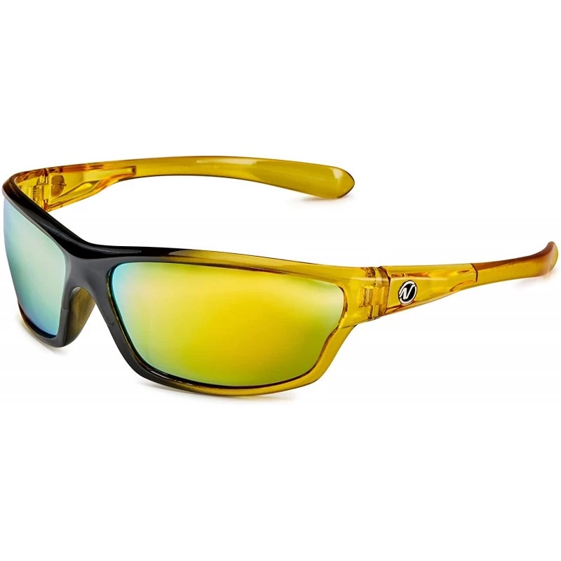 Goggle Polarized Wrap Around Sport Sunglasses - Crystal Yellow - Revo Yellow - CS196R2ZDDG $12.31