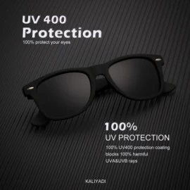 Wayfarer Unisex Polarized Sunglasses Stylish Sun Glasses for Men and Women Color Mirror Lens Multi Pack Options - CR18QUSUD54...