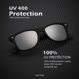 Wayfarer Unisex Polarized Sunglasses Stylish Sun Glasses for Men and Women Color Mirror Lens Multi Pack Options - CR18QUSUD54...