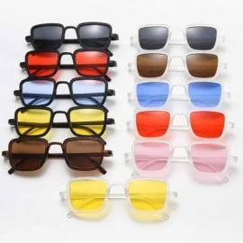 Oversized UV Protection Sunglasses for Women Men Full rim frame Square Acrylic Lens Metal Frame Sunglass - Pink - CF190382Y8L...
