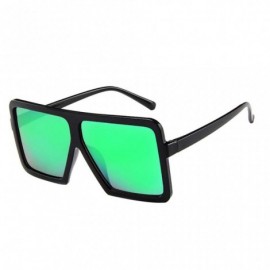 Semi-rimless Oversize Vintage Sunglasses Classic Protection - Green - CZ18RLD7X4U $30.25