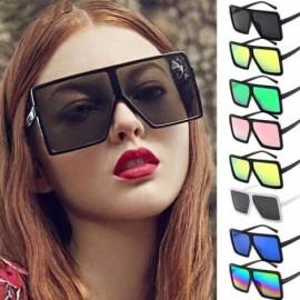 Semi-rimless Oversize Vintage Sunglasses Classic Protection - Green - CZ18RLD7X4U $29.91