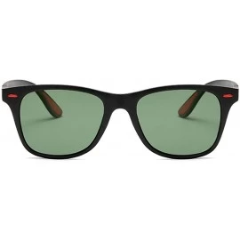 Square Men Polarized Sunglasses Vintage Rivet Driving Square Sun Glasses Women Shade Goggles UV400 - Black Yellow - C6199OC4O...