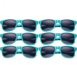Wayfarer 80's Classic Blue Brothers Horn Rimmed Style Retro Colors Packs Vintage Retro Sunglasses (6 PACK) - 6 Pack- Teal - C...