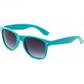 Wayfarer 80's Classic Blue Brothers Horn Rimmed Style Retro Colors Packs Vintage Retro Sunglasses (6 PACK) - 6 Pack- Teal - C...
