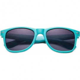 Wayfarer 80's Classic Blue Brothers Horn Rimmed Style Retro Colors Packs Vintage Retro Sunglasses (6 PACK) - 6 Pack- Teal - C...