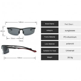 Square Movement Sun Glasses Magnesium alloy Silver Frame Metal Flying Driving Polarized light Lightweight Glasses - CN11NRLU3...