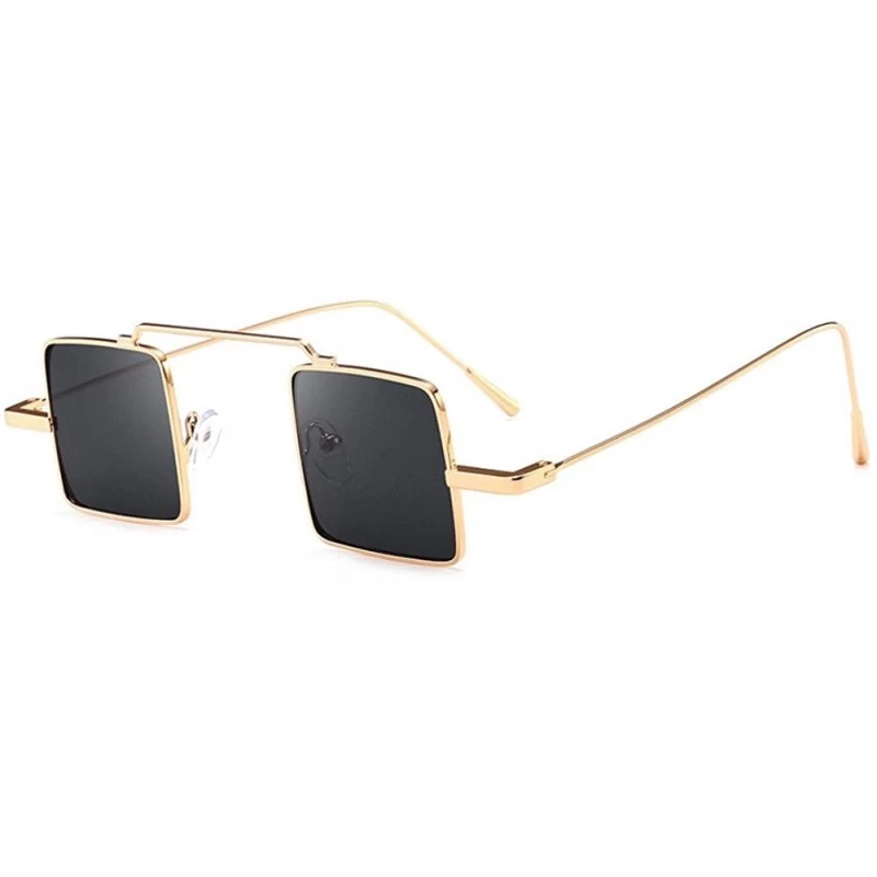 Square Polarized Sunglasses - Unisex Lightweight Shades Square Mirror Sun Glasses for Women/Men - F - CK18OM6AINT $9.62